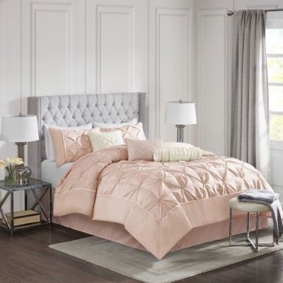 Lyngins 7-Piece Queen Comforter Set, Tufted Design Bedding Set, Quilt Bedding Set with Shams, Pillows & Bed Skirt, Hypoallergenic