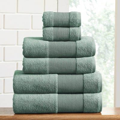 Modern Threads AirCloud 6-Piece Towel Set, Eucalyptus