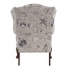 Comfort Pointe Oceanside Wing Back Accent Chair Gray: Upholstered, Nautical Style, No Assembly Required - 4 of 4