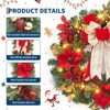24'' Artificial Pre-Lit Christmas Wreaths for Front Door with 20 LED Lights & 8 Modes - 4 of 4