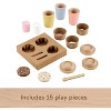 Fisher-Price Wood Pretend Play Toy Coffee to Go Café Set, 15-Piece Wooden Playset with Cups & Food for Preschool Kids Ages 3+ Years - 4 of 4