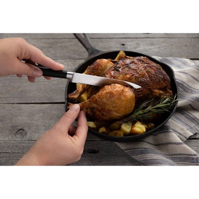 GINSU Bamboo Chikara 8pc Bamboo Block Set: Stainless Steel Knife Set, Comfort-Grip Handle, Rust-Resistant, Hand Wash