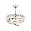 Bella Depot 36" Modern Retractable Ceiling Fan with Dimmable Light and Remote, 6-Speed DIY Light Shade - 2 of 4