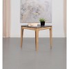 Coaster Home Furnishings Polaris Rectangular End Table with Marble-Like Top Teramo and Light Oak - 4 of 4