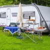 Gymax Folding Camping Table with Carry Bag Folding BBQ Table Grilling Stand with Storage Lower Shelf and Hook Outdoor Portable Cook Station Table - 2 of 4