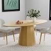 Lirago dinning table 6 seater 67"L*33.5"W*30"H- Natural Wood Finish - 3 of 4
