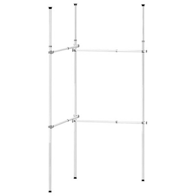 Costway Double 2 Tier Adjustable Garment Rack Telescopic Clothes Hanger Closet Organizer