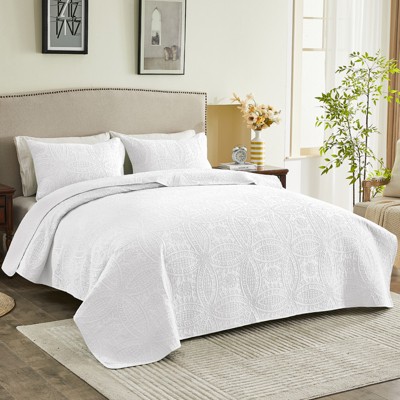 Inhand Microfiber Quilt Bedding Set, Soft Lightweight Coverlet For All Season