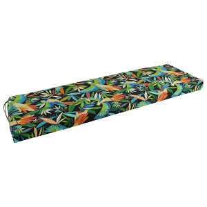 Blazing Needles, 63-inch by 19-inch Patterned Outdoor Spun Polyester Bench Cushion - 1 of 3