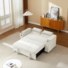 Fabric Sleeper Sofa Bed with Convertible Pull-Out Bed and Armrests with Cup Holders - 4 of 4