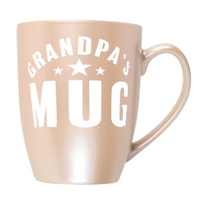 Elanze Designs Father's Day Appreciation Coffee Cup Mug 10 Ounce Ceramic With Shimmery Metallic Finish Grandpa's Mug Precious Pearl - 1 of 4
