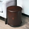 HomeRoots 24" Dark Brown Round End Table - 2 of 4