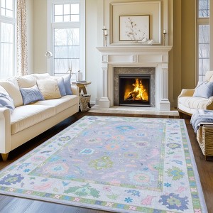 LOVEVOOK Large Area Rugs for Living Room, Non-Slip Bedroom Rug, Modern Oushak Carpet Machine Washable Rugs, Ideal for Office Dining Room - 1 of 2