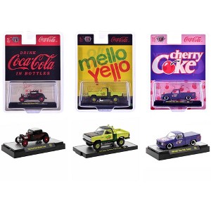 "Sodas" Set of 3 pieces Release 48 Limited Edition to 9650 pieces Worldwide Diecast Model Cars by M2 Machines - 1 of 4