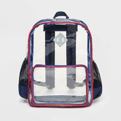 black transparent backpack