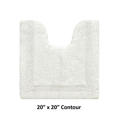 Ivory 20" x 20" Cotton Tufted Reversible Contour Bath Rug