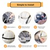 Hooseng Dog Car Seats, Washable Dog Booster Seat for Car with Clip-On Safety Leash & Storage Pockets, Portable Travel Bed for Small Dogs - 3 of 4