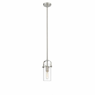 Pilaster II Cylinder - 1 Light Pendant In Contemporary Style-9.5 Inches Tall and 5 Inches Wide