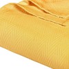 HomeRoots California King Gold Cotton Woven Chevron Blanket - 4 of 4