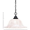 Toltec Lighting Any 1 - Light Pendant in  Matte Black with 16" Italian Ice Shade - 2 of 2