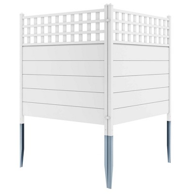 Costway 2/4 Pack 45" x 45" Air Conditioner Fence Panels with Metal Ground Stakes for Garden