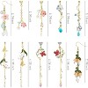 6 Pairs Floral Dangle Earrings for Women, Hypoallergenic Pearl Leaf Tassel Statement Earrings Set - 2 of 4