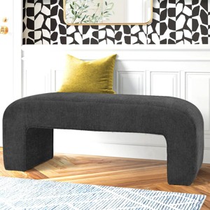 47"Entryway Shoe Bench,Chenille Bench Seating,Breakfast Nook Bench,Bench Seating,Window Bench In The Living Room,Bedroom,Apartment-Cuddlewood - 1 of 4