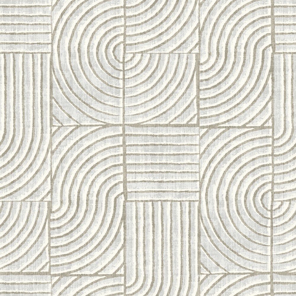 Tempaper & Co. 28 sq ft Tile Block Peel and Stick Wallpaper Stone White