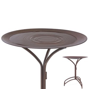 Good Directions 24" Aluminum Bird Bath & Stand - Rust - 1 of 4