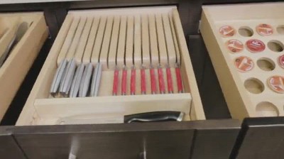 Maple Wood Adjustable Kitchen Drawer Organizer Insert