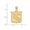 Black Bow Jewelry 14k Yellow Gold New York Rangers NHL Large Pendant - 2 of 3