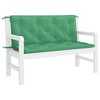 vidaXL Indoor/Outdoor Bench Cushions 2 pcs, Non-slip, Water-Repellent, Green 47.2"x19.7"x2.8" - 4 of 4