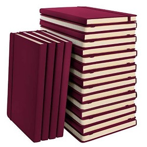Simply Genius 20 Pack A5 Lined Hardcover Notebooks, 192 pages, 5.7" x 8.4", Journal for Work, Travel, Business, School & More, Wine - 1 of 4