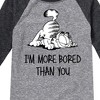 Boys' - Garfield - More Bored Than You Raglan Graphic T-Shirt - 2 of 4