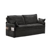 JUJABU 59.5" Corduroy Convertible Sleeper Sofa with Storage & USB Charging for Living Room & Apartment - 2 of 4