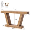63" Console Table, 2-Tier Farmhouse Narrow Entryway Table , Sofa Table, Console Tables for Entryway - 2 of 4