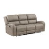 Luxurious Style Double Reclining Sofa 1pc Brown Plush Comfortable Living Room Furniture - 2 of 4