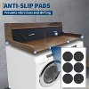 2-Tier Washer Dryer Countertop with 2 Drawers, Wood Laundry Shelf, 2.75" Edge Rails, Waterproof, Laundry Room Storage Organizer - 4 of 4