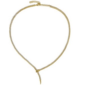 Guili Bold 14k Gold Plated Cubic Zirconia Coiled Snake Tennis Chain Necklace Ð Sparkling, Trendy Jewelry with a Chic and Edgy Design - 1 of 2