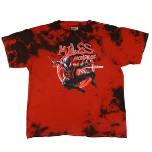 Seven Times Six Spider-Man T-Shirt Boys' Miles Morales Tie Dye Short Sleeve Graphic Tee Multicolored - 1 of 4