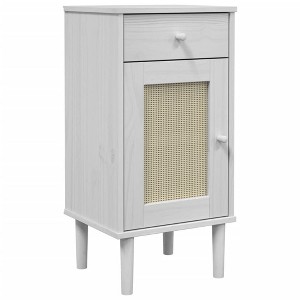 vidaXL Bedside Cabinet White - 1 of 4