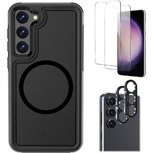 SAHARA - Bundle: Armor Series Case with Tempered Glass Screen and Camera Protector - Samsung Galaxy S23 - 1 of 4