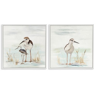 Stupell Industries Sandpipers Among Beach Grasses, 17" x 17"