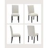2-Piece Dining Chair Set, Modern Fabric Upholstered with Curved Back, Heavy-Duty Wooden Legs, for Dining, Kitchen, and Home, Easy-To-Clean Fabric - 3 of 4