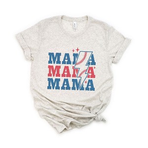 Simply Sage Market Women's Baseball Mama Lightning Bolt Short Sleeve Graphic Tee - 1 of 4