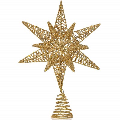 Ornativity 3d Glitter Star Tree Topper - Gold : Target