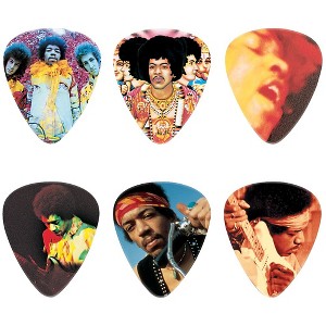 Dunlop Jimi Hendrix Montage Pick Tin With 6 Heavy Picks - 1 of 1