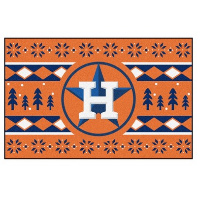 MLB Houston Astros 19"x30" Holiday Sweater Rug - Orange