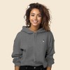 Dalix Astronaut Embroidered Fleece Cropped Hoodie Cold Fall Winter Women - 2 of 4