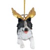 Design Toscano Honor the Pooch: Border Collie Holiday Dog Angel Ornament Collection - 3 of 4
